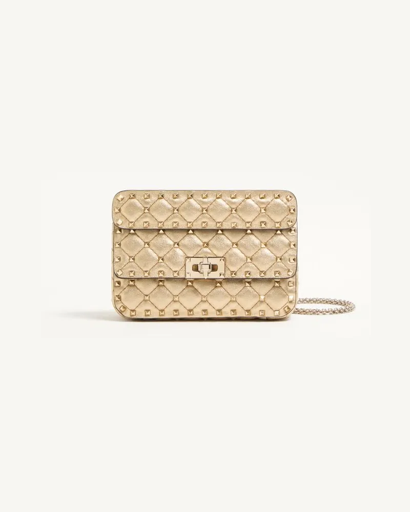 Valentino Garavani Valentino Garavani Rockstud Spike Kleine Schultertasche Aus Laminiertem Nappaleder Frau MEKONG Mekong