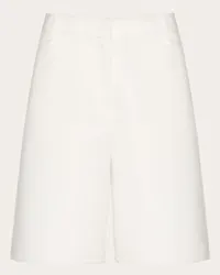 Valentino Garavani BERMUDAS aus LIGHT DOUBLE SPLITTABLE GABARDINE Frau Weiß