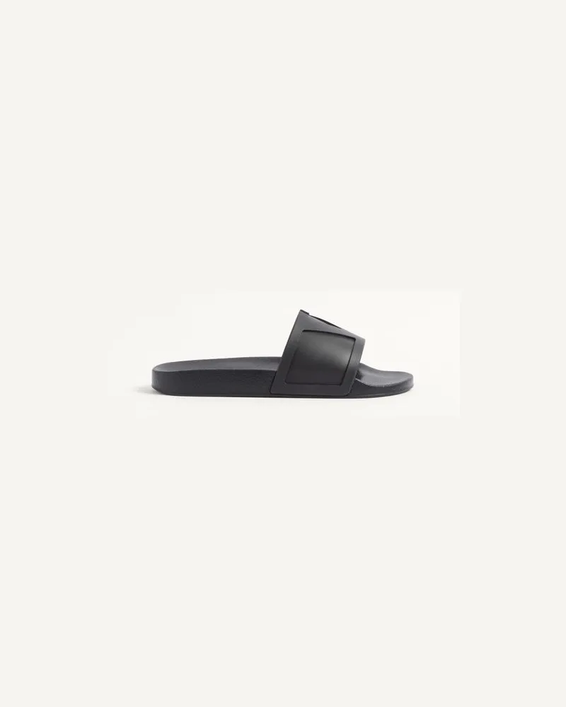 Valentino Garavani Coolside Slide Sandalen Aus Gummi Mann SCHWARZ Schwarz
