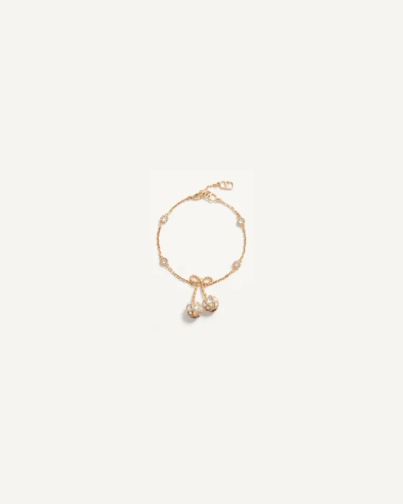 Valentino Garavani Cherryfic Armband Aus Metall Und Swarovski®-Kristallen Frau GOLD/CRYSTAL Gold