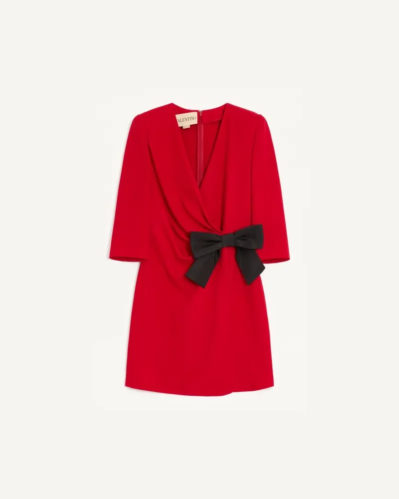 Valentino Garavani Kurzes Kleid Aus Cady Couture Mit Faille-Schleife Frau PARIS/SCHWARZ Paris