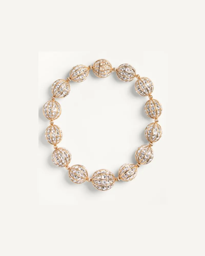 Valentino Garavani POETIQUE DES GOUTTES HALSKETTE aus METALL und SWAROVSKI®-KRISTALLEN Frau Gold