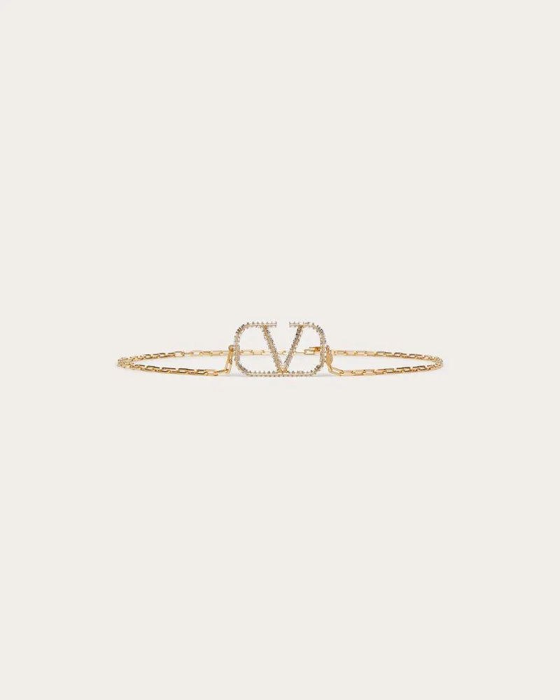 Valentino Garavani Vlogo Signature Kettengürtel Frau GOLD Gold