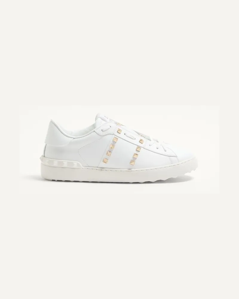 Valentino Garavani Sneakers Rockstud Untitled Aus Kalbsleder Mann WEIß Weiß