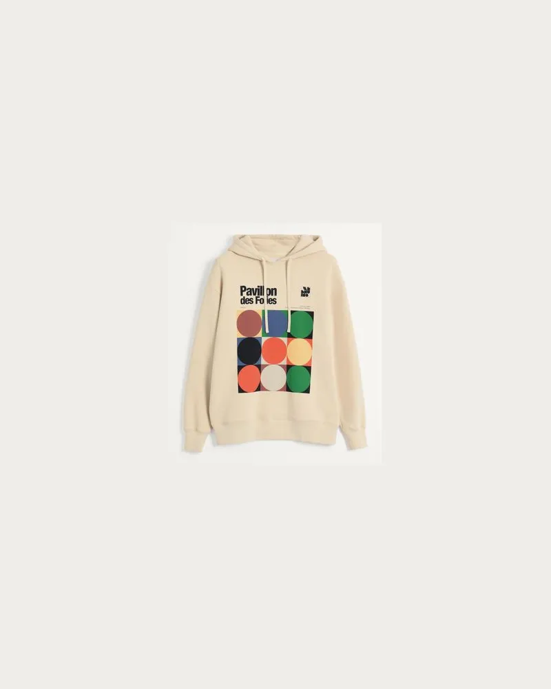 Valentino Garavani Sweatshirt Aus Baumwolle Mit Kapuze Und Pavillon Des Folies Print Mann BUTTER Butter