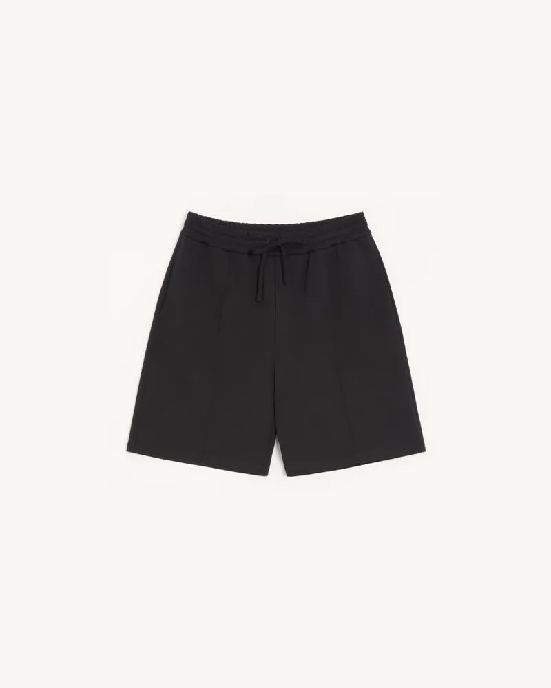 Valentino Garavani Valentino Baumwoll-Bermudashorts mit VGold Mann SCHWARZ Schwarz