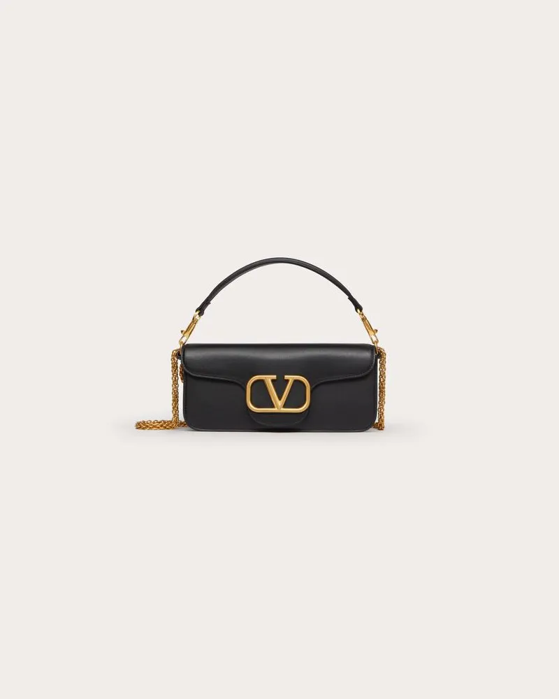 Valentino Garavani Schultertasche Valentino Garavani Locò Aus Kalbsleder Frau SCHWARZ Schwarz