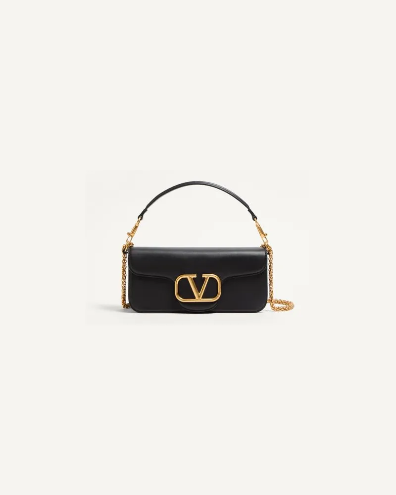 Valentino Garavani Schultertasche Valentino Garavani Locò Aus Kalbsleder Frau SCHWARZ Schwarz