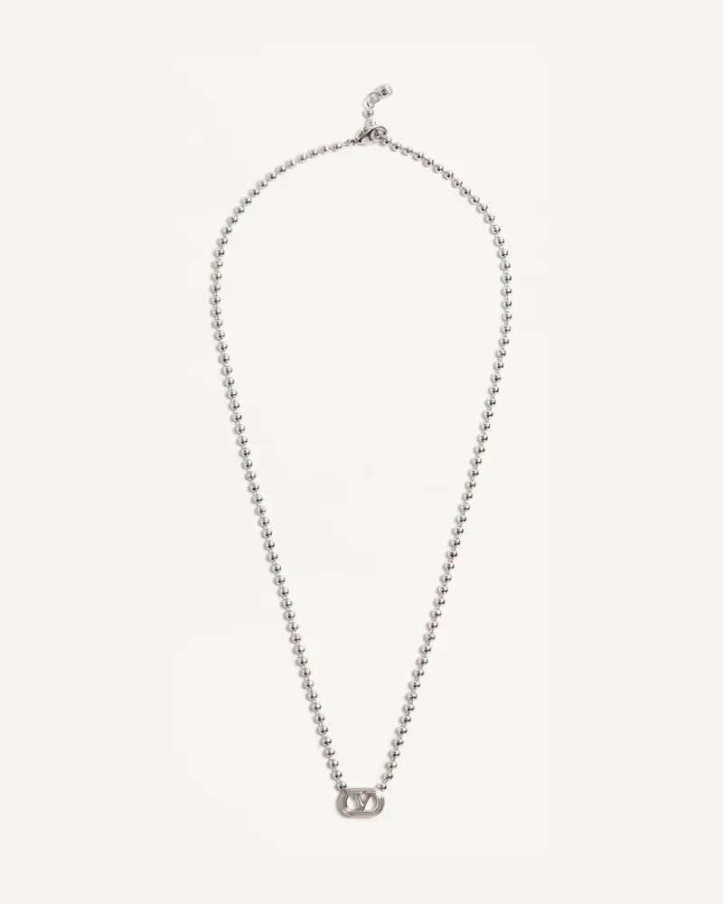 Valentino Garavani Ovalette Halskette Aus Metall Mann TRANSPARENT Transparent