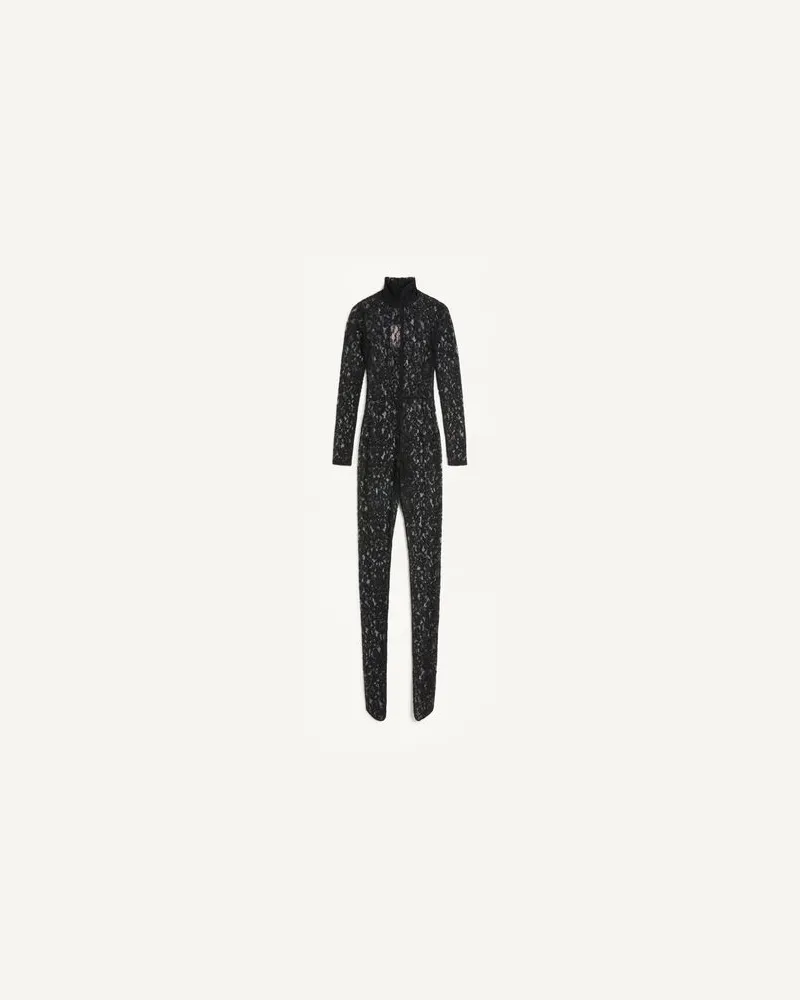 Valentino Garavani Jumpsuit Aus Rebrodé-Spitze Frau SCHWARZ Schwarz