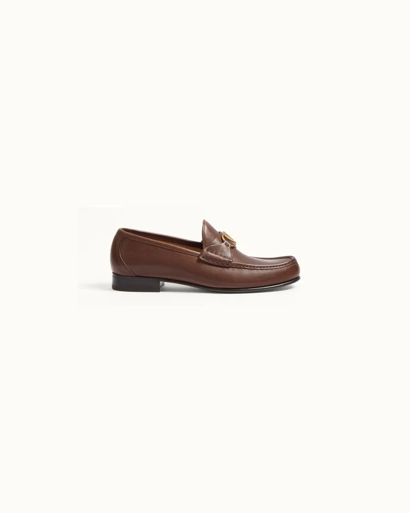Valentino Garavani Vlogo Signature Loafer Aus Büffelleder Mann BARK BROWN Bark