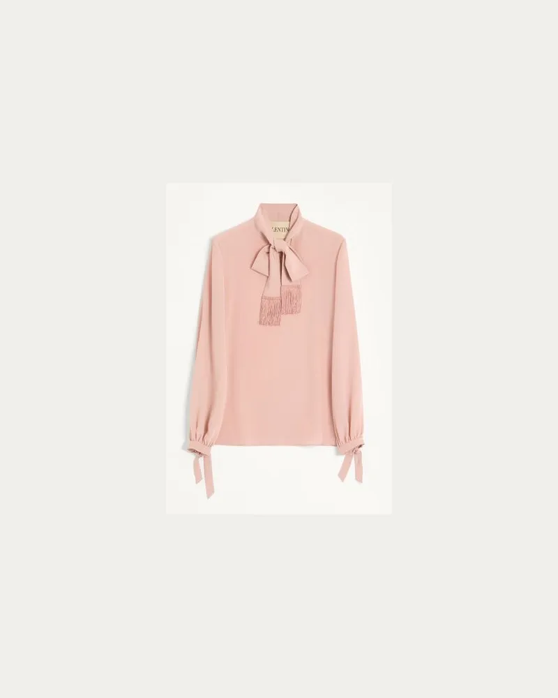 Valentino Garavani Hemd Aus Crêpe De Chine Frau VINTAGE ROSE Vintage