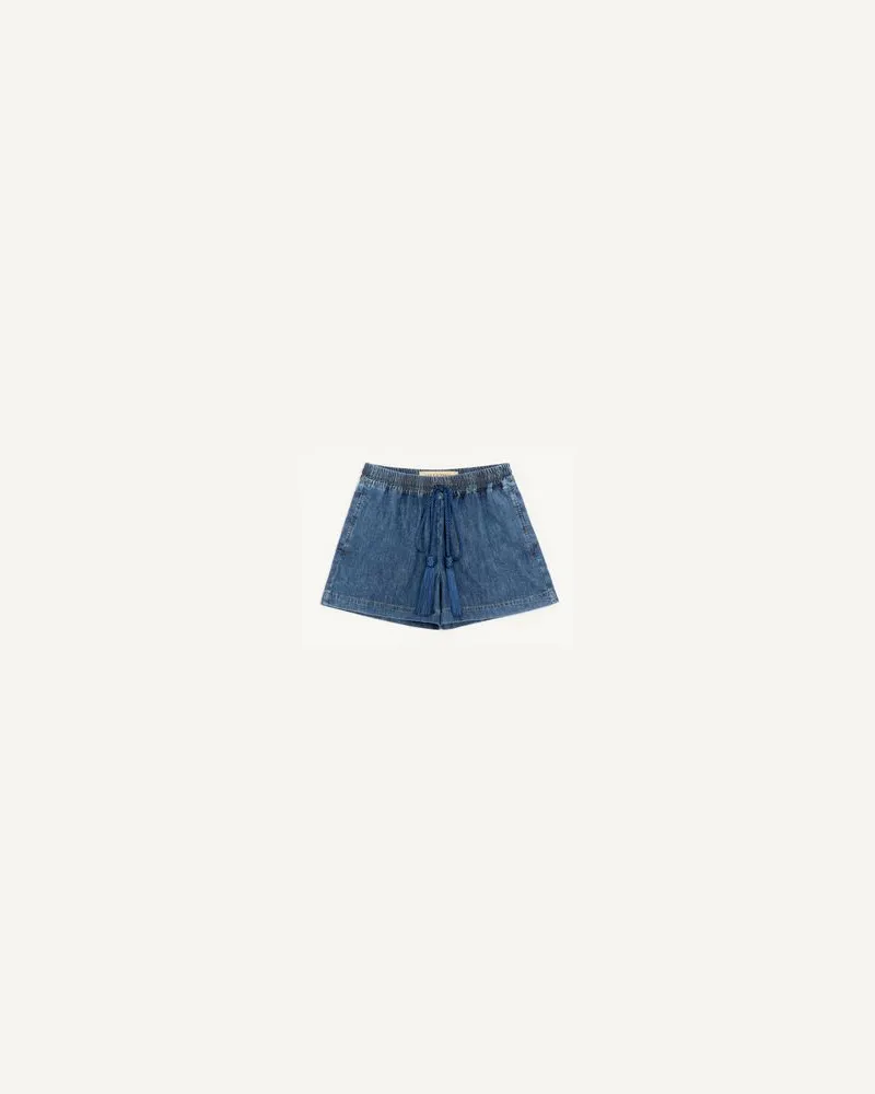 Valentino Garavani Denim Chambray Shorts Frau BLAU Blau