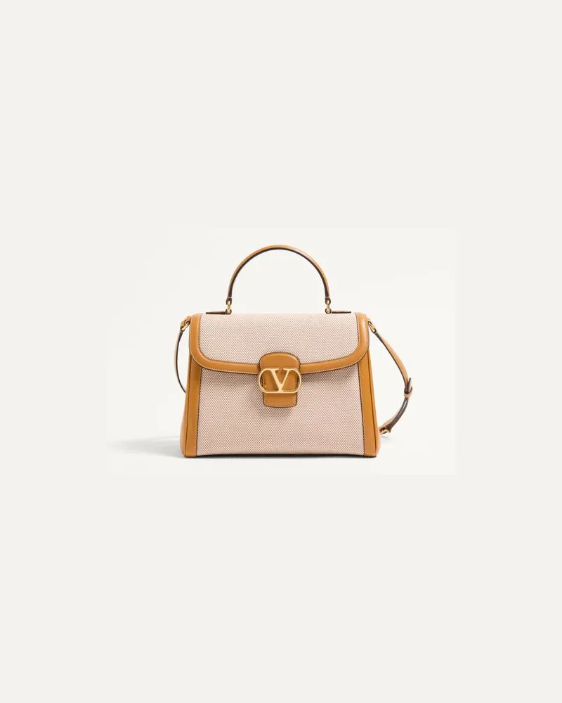 Valentino Garavani Valentino Garavani 9To5 Handtasche Aus Canvas Frau NATUR/TABAK Natur