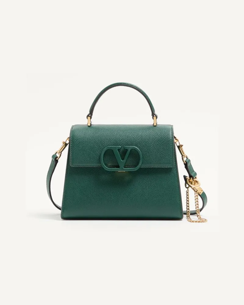 Valentino Garavani Valentino Garavani Vsling Kleine Handtasche Aus Genarbtem Kalbsleder Frau ENGLISH GREEN English