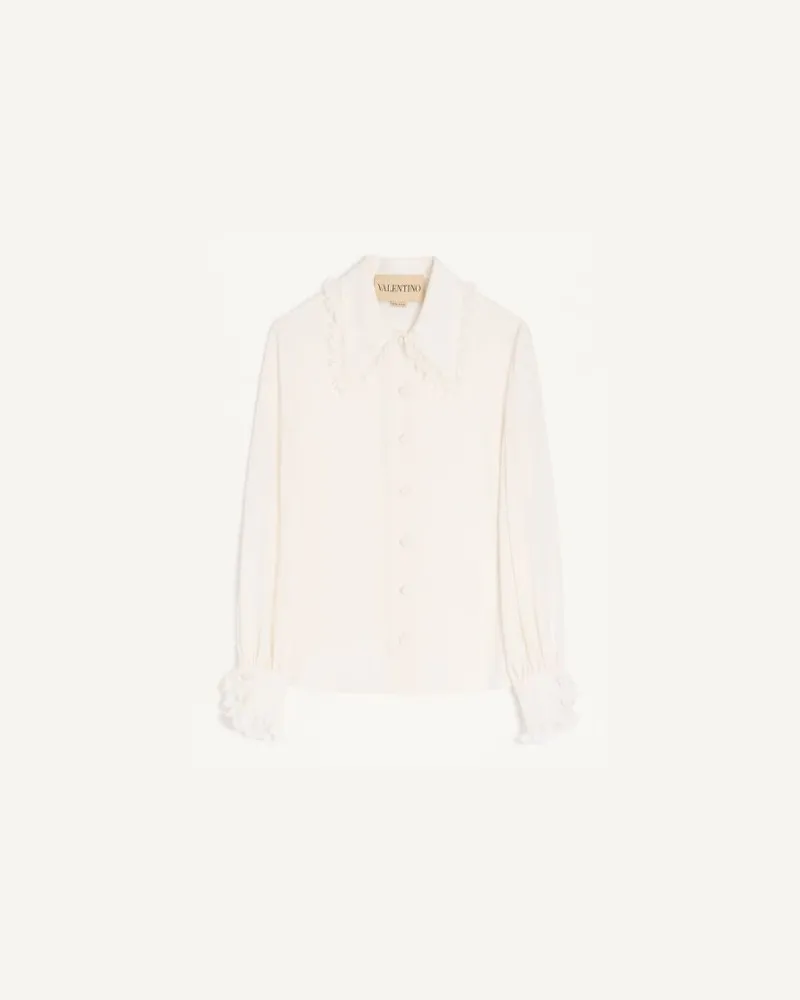 Valentino Garavani Hemd Aus Crepe De Chine Frau ELFENBEIN Elfenbein