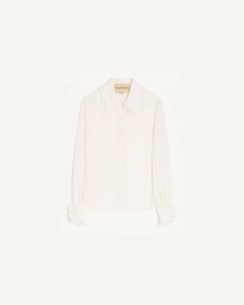 Valentino Garavani Hemd Aus Crepe De Chine Frau ELFENBEIN Elfenbein