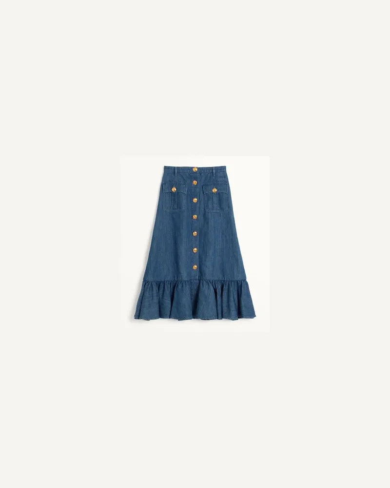 Valentino Garavani Rock Aus Leichtem Denim Frau DENIM Denim