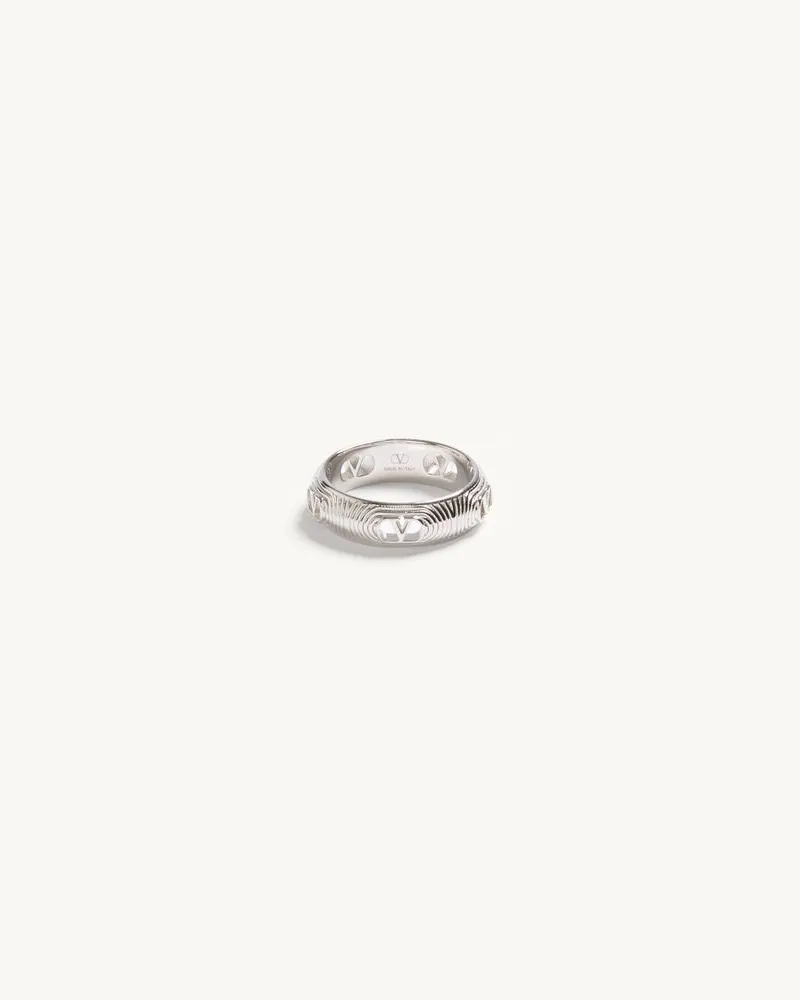 Valentino Garavani OVALETTE RING AUS METALL Mann PALLADIUM Palladium