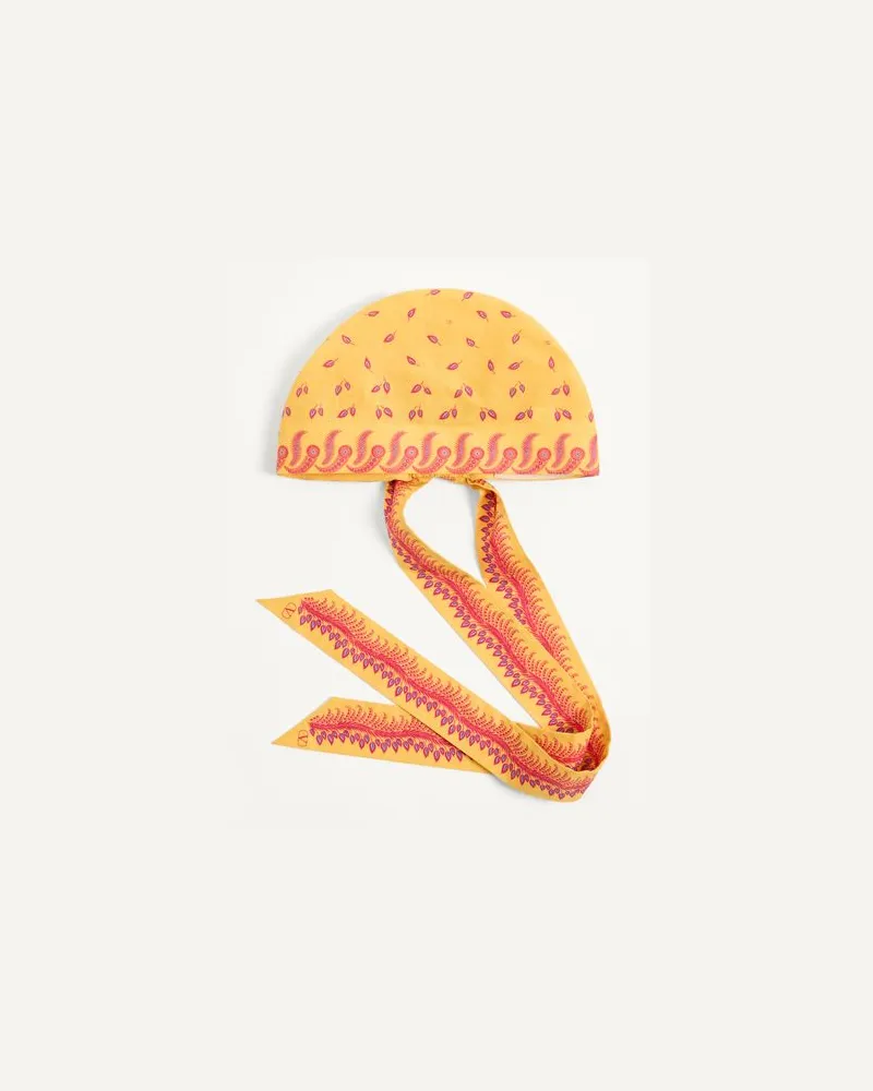 Valentino Garavani Escape Bandana Aus Baumwolle Und Seide Frau MULTICOLOR Multicolor