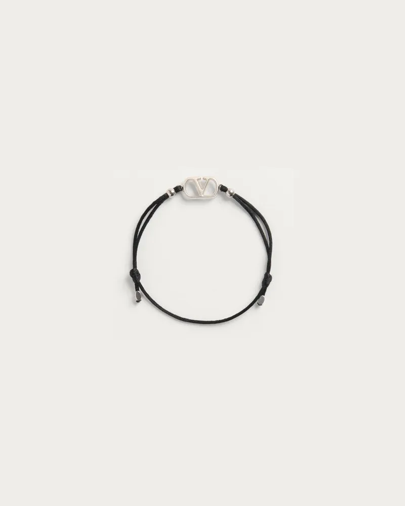 Valentino Garavani Armband Vlogo Signature Aus Baumwolle Mann SCHWARZ Schwarz