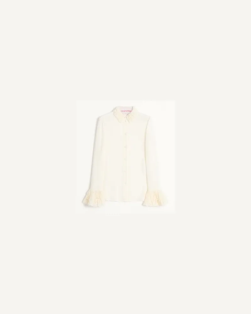 Valentino Garavani Bluse Aus Georgette Frau ELFENBEIN Elfenbein
