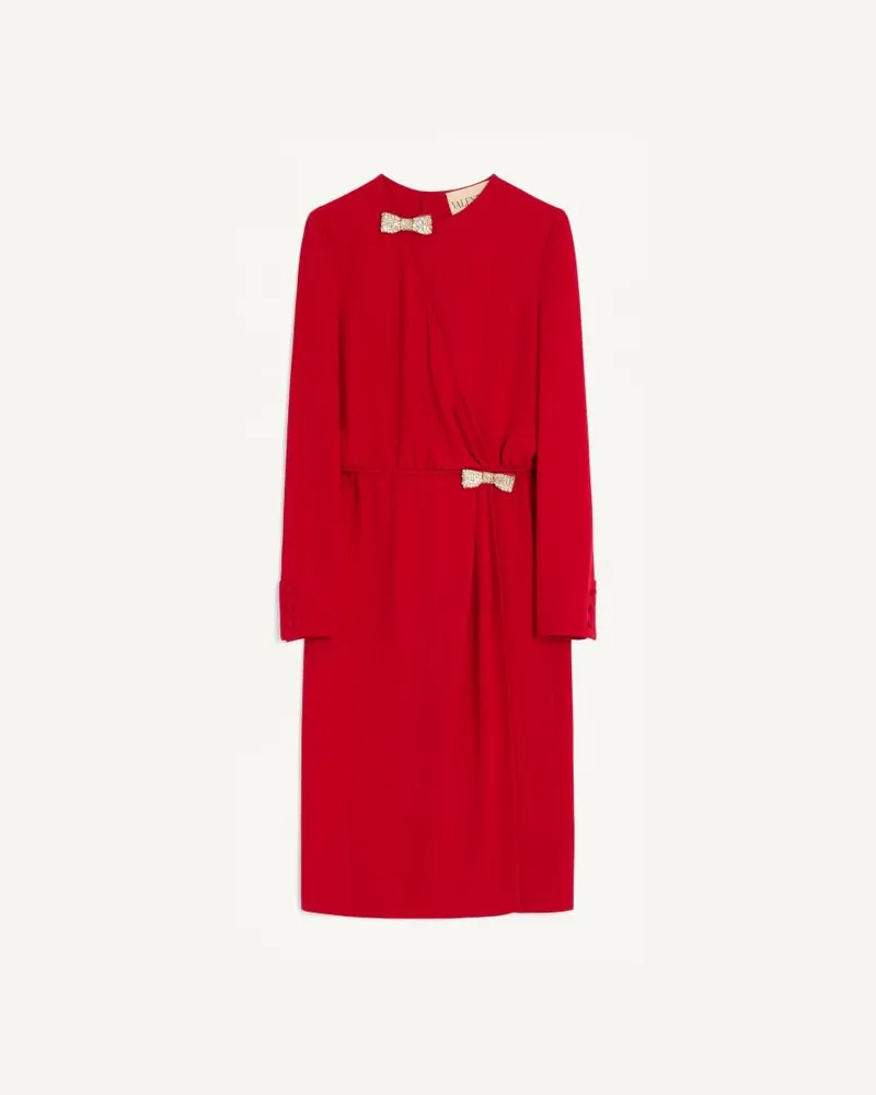 Valentino Garavani Besticktes Midikleid aus Cady Couture Frau PARIS Paris