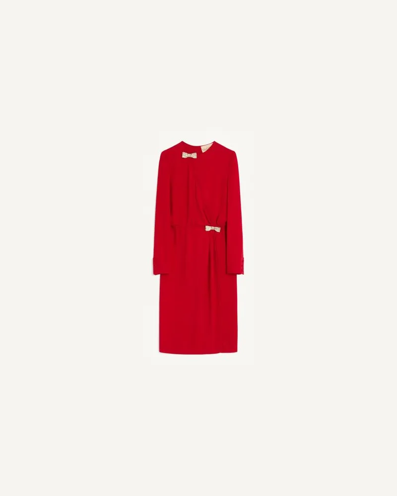 Valentino Garavani Besticktes Midikleid aus Cady Couture Frau PARIS Paris
