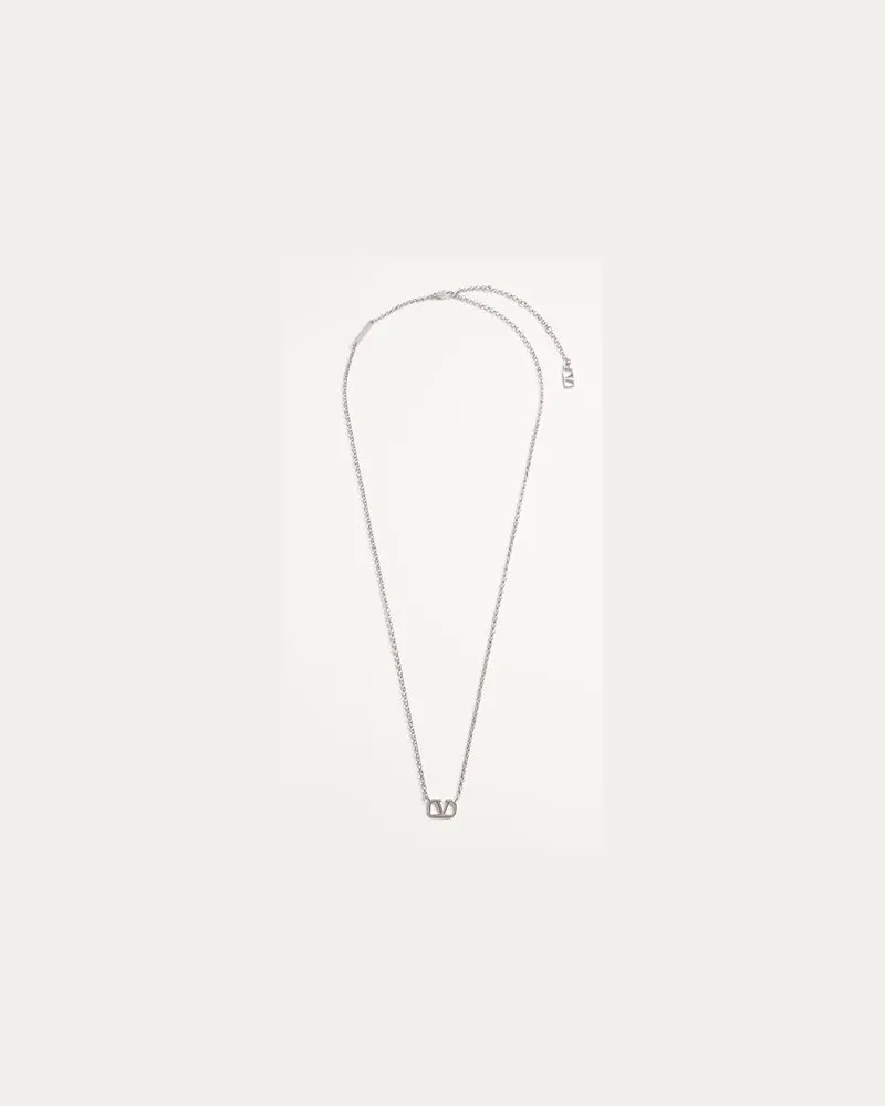 Valentino Garavani Halskette Vlogo Signature Aus Metall Mann TRANSPARENT Transparent