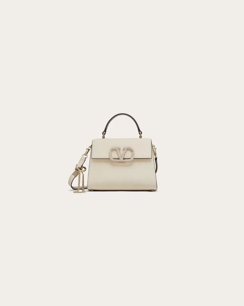 Valentino Garavani Mini-Handtasche Vsling Mit Schmuck-Verzierung Frau LIGHT IVORY/CRYSTAL Light