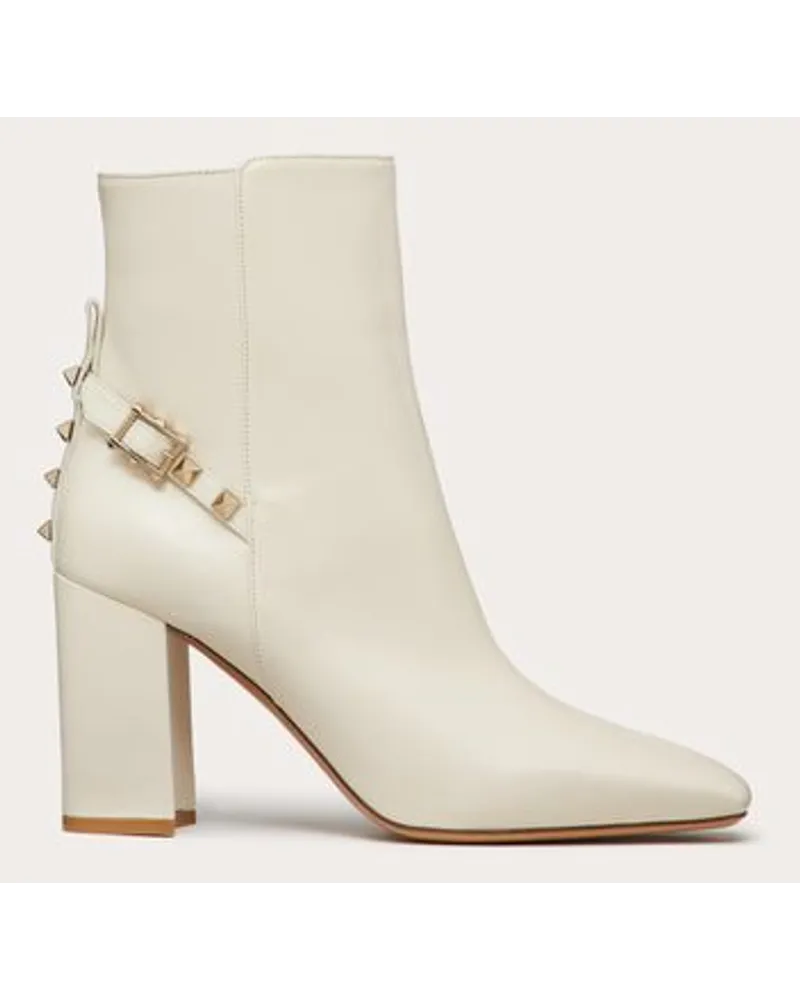 Valentino Garavani ROCKSTUD ANKLE-BOOT aus NAPPALEDER,  MM Frau Light