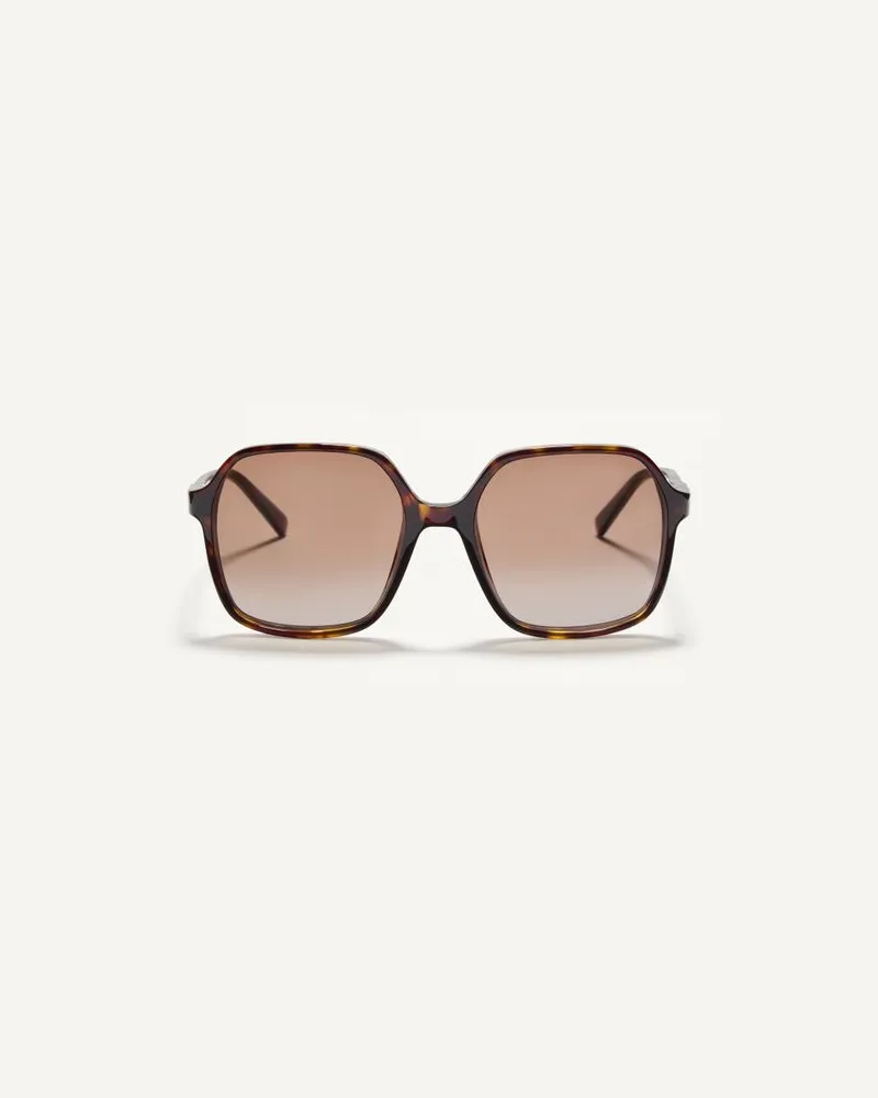 Valentino Garavani Rechteckige Acetat-Brille Frau HAVANA/BRAUN Havana