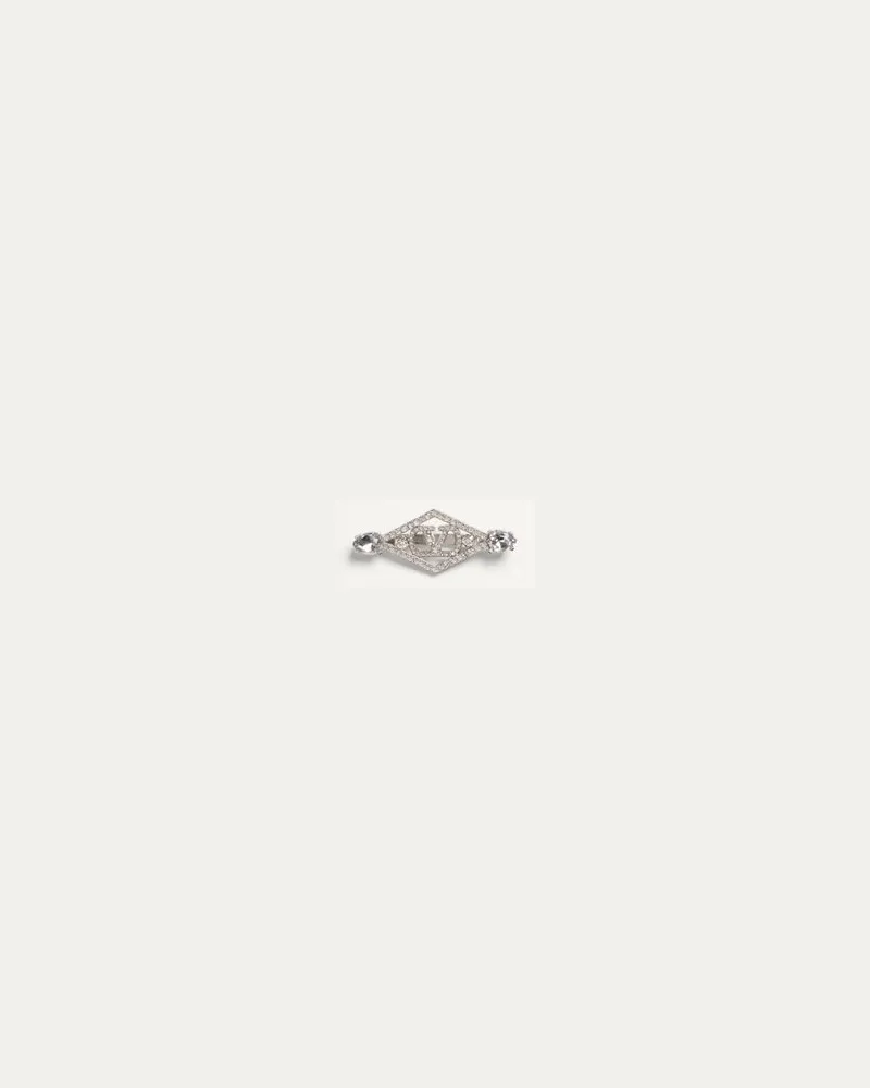 Valentino Garavani Rêve Radieux Haarspange Aus Metall Und Swarovski® Kristallen Frau PALLADIUM/CRYSTAL Palladium