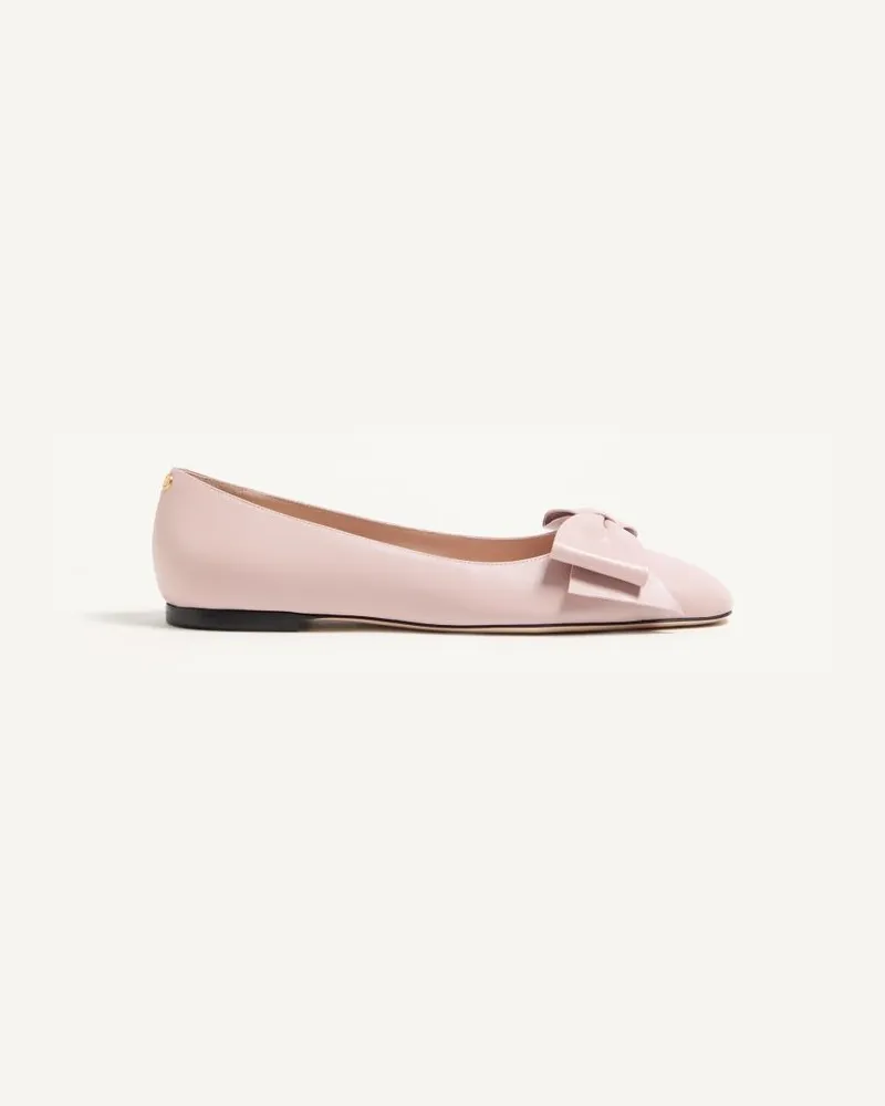 Valentino Garavani Bowow Ballerina Aus Ziegenleder Frau ROSA Rosa