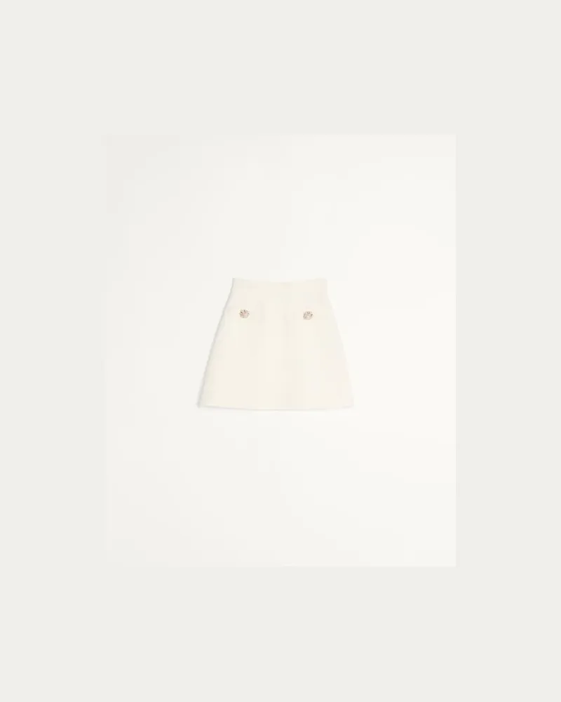 Valentino Garavani Crepe Couture Rock Frau ELFENBEIN Elfenbein