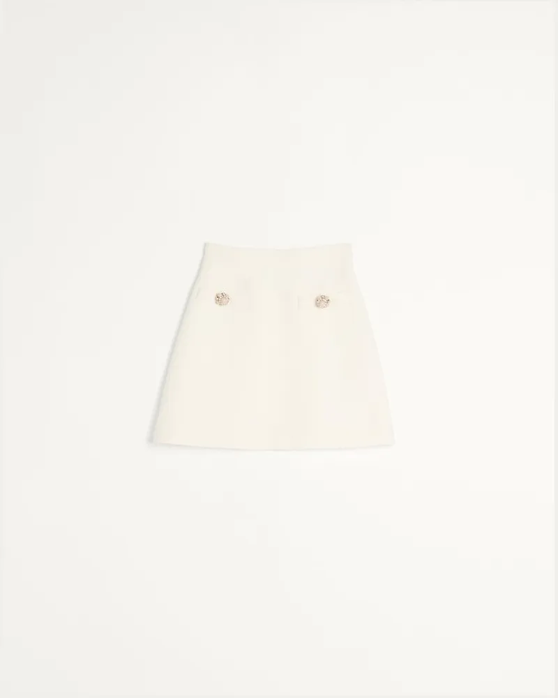 Valentino Garavani Crepe Couture Rock Frau ELFENBEIN Elfenbein