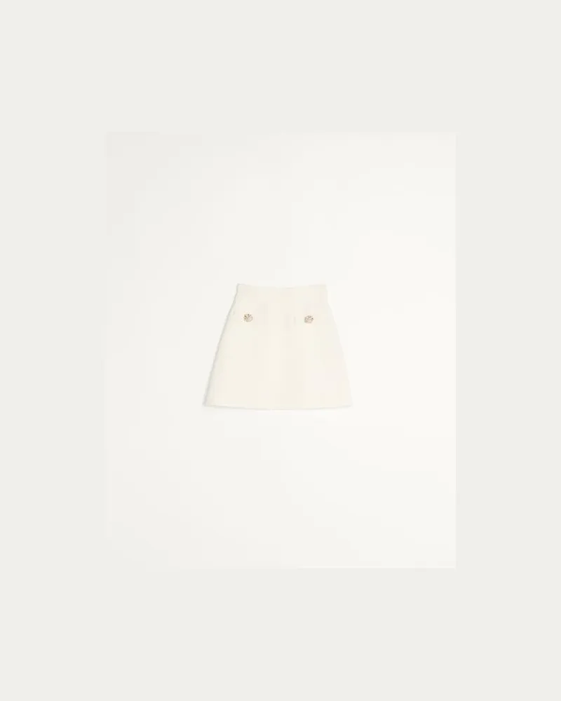 Valentino Garavani Crepe Couture Rock Frau ELFENBEIN Elfenbein