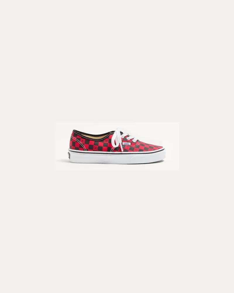 Valentino Garavani Valentino Garavani And Vans Low-Top-Sneaker aus Stoff mit VLogo-Schachbrettmuster Frau ROUGE PUR/SCHWARZ Rouge