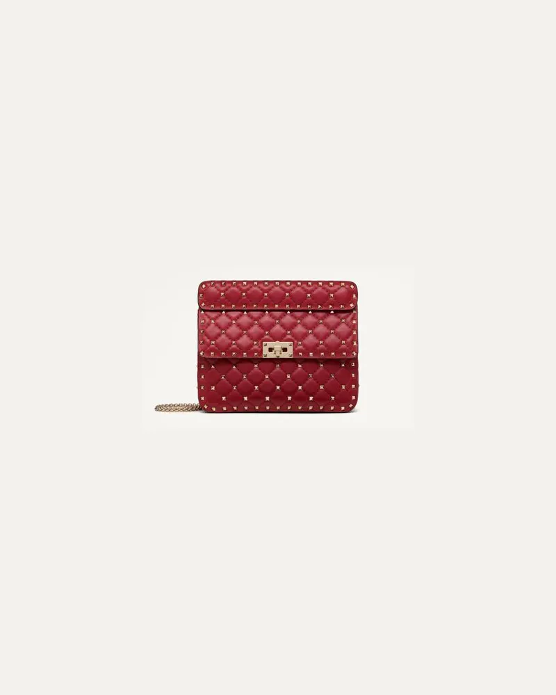 Valentino Garavani Mittelgrosse Tasche Rockstud Spike Aus Nappaleder Frau ROSSO V Rosso