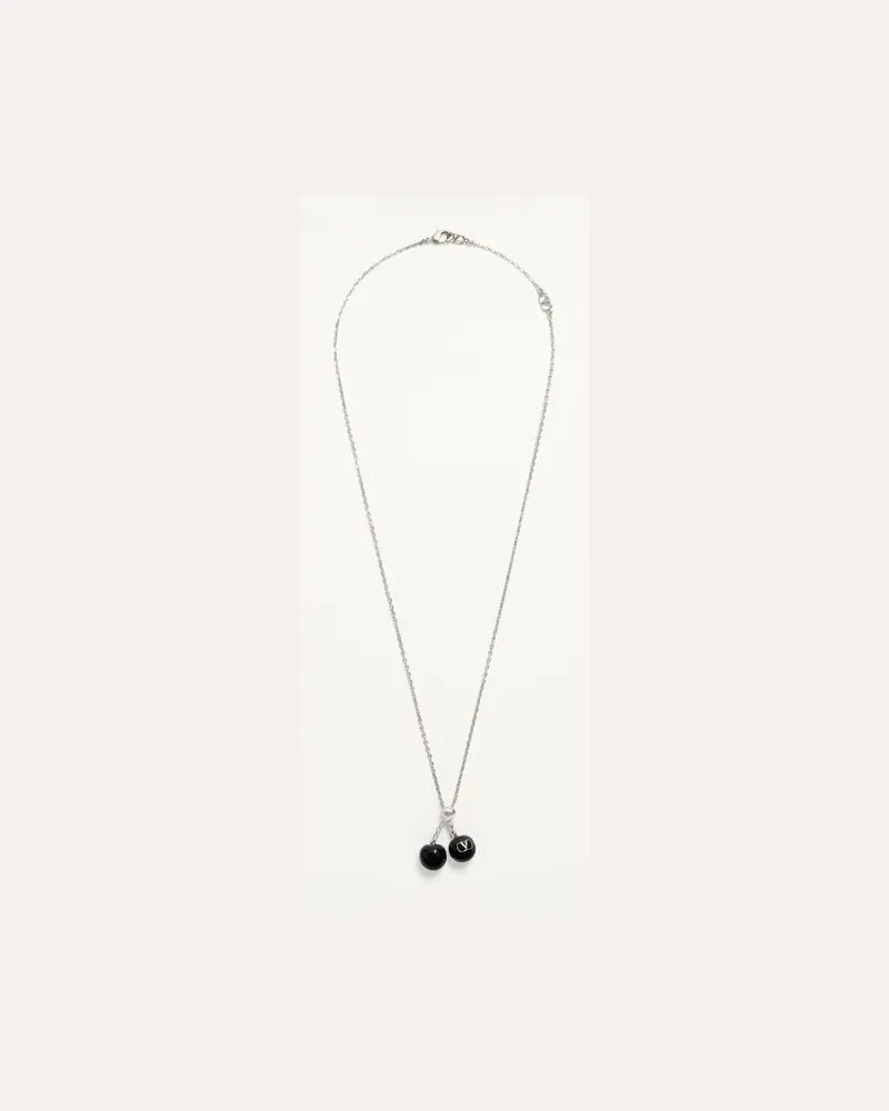 Valentino Garavani Valentino Garavani Chez Valentino Halskette Aus Metall Und Emaille Mann PALLADIUM Palladium