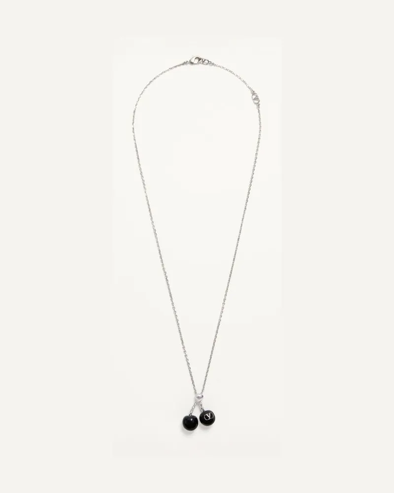 Valentino Garavani Valentino Garavani Chez Valentino Halskette Aus Metall Und Emaille Mann PALLADIUM Palladium