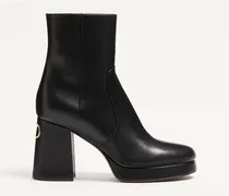Fawcette Plateau-Stiefeletten aus Kalbsleder, 90 mm Frau SCHWARZ