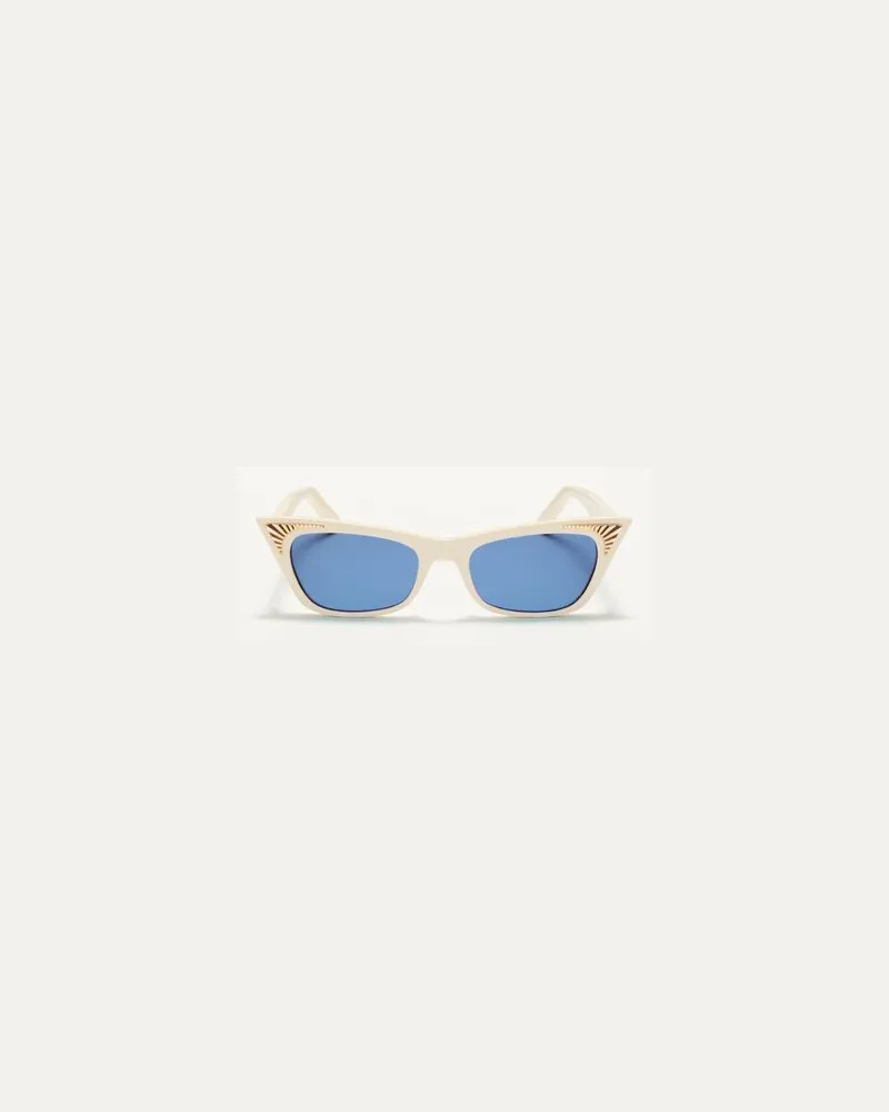 Valentino Garavani Cat-Eye-Gestell Aus Azetat Frau ELFENBEIN/BLUE Elfenbein