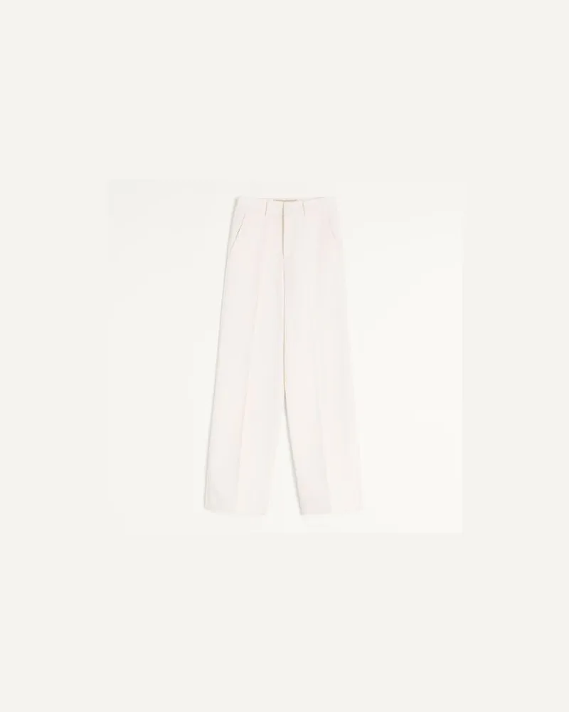 Valentino Garavani Pantalon Valentino En Grisaille De Laine Mann LATTE Latte