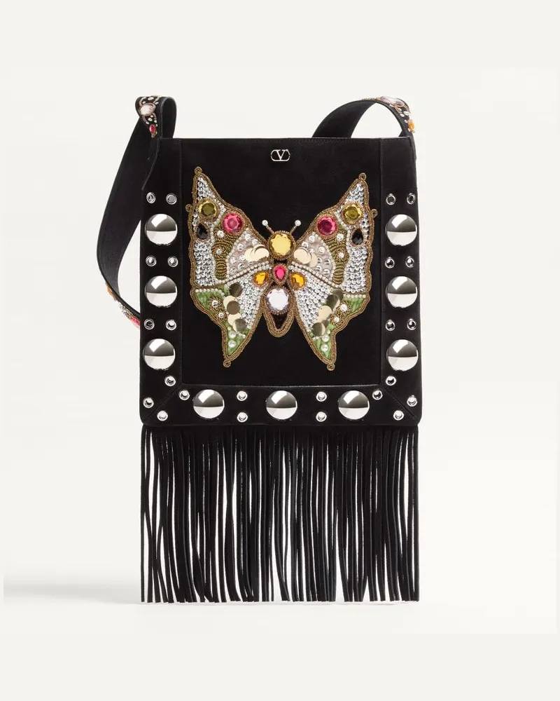 Valentino Garavani Valentino Garavani Nellcôte Schultertasche Mit Stickerei Und Fransen Frau MULTICOLOR Multicolor
