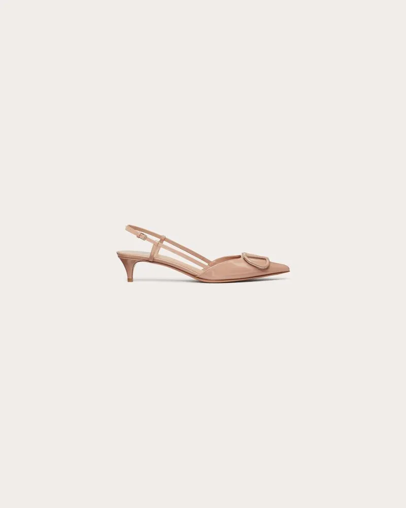 Valentino Garavani Slingback-Pumps Vlogo Signature Aus Lackleder Mit 40 Mm-Absatz Frau ROSE CANNELLE Rose