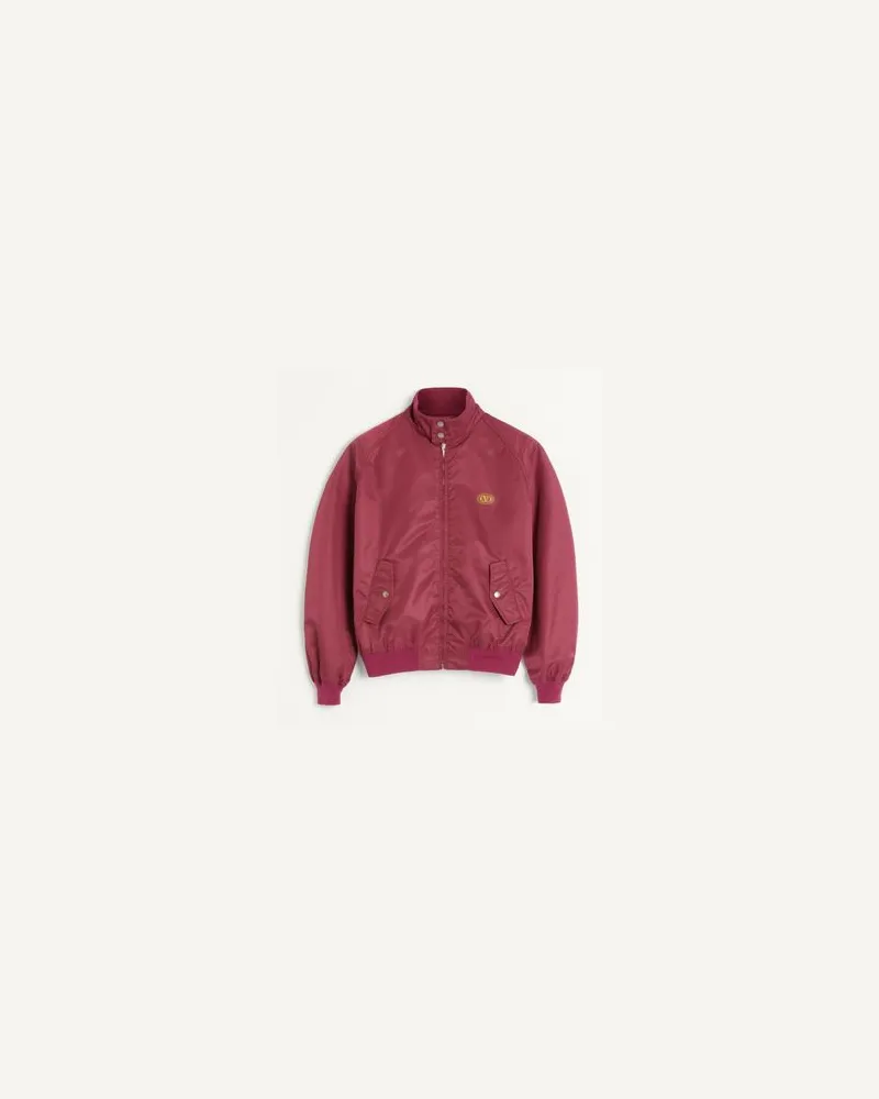 Valentino Garavani Blouson Aus Nylon Mit Vlogo Patch Mann BORDEAUX Bordeaux