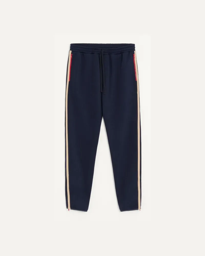 Valentino Garavani Valentino Jogginghose aus Acetat mit VLogo Signature-Stickerei Mann MARINEBLAU/BEIGE Marineblau