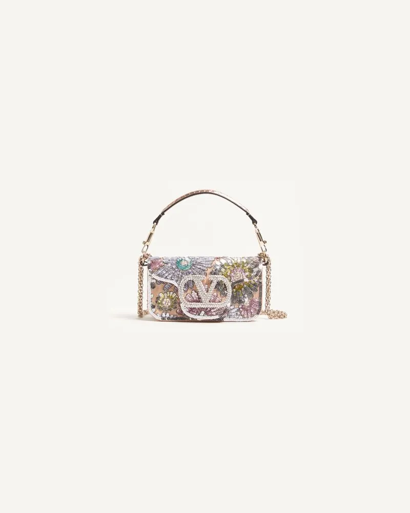 Valentino Garavani Valentino Garavani Locò Kleine Bestickte Schultertasche Mit Schmucklogo Frau MULTICOLOR Multicolor