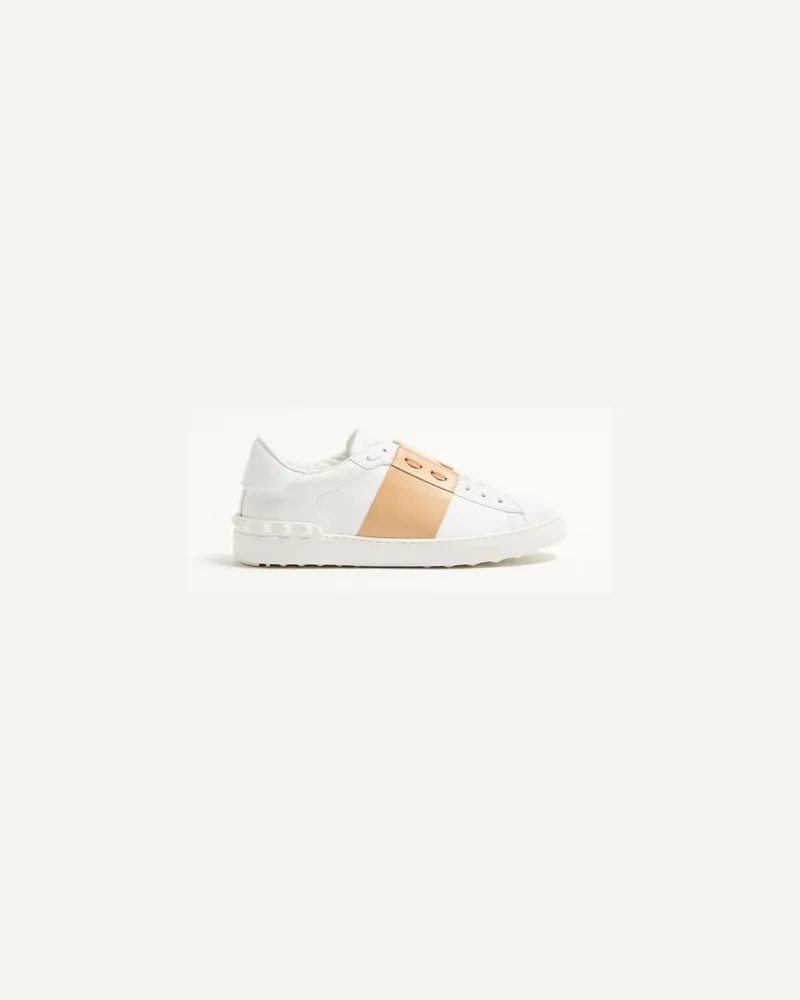 Valentino Garavani Open Sneakers Aus Kalbsleder Mann WEIẞ/BEIGE Weiß